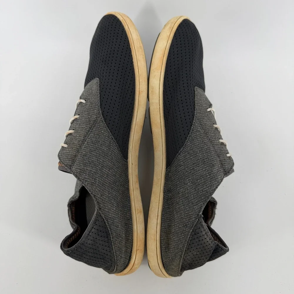 OluKai Nohea Moku Shoes Mens 10 Grey Black Mesh Boat Sneaker 10283-6C6C Boat